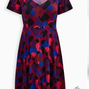 Torrid Studo Knit Flutter Sleeve Multi Heart
Mini Dress Size 4